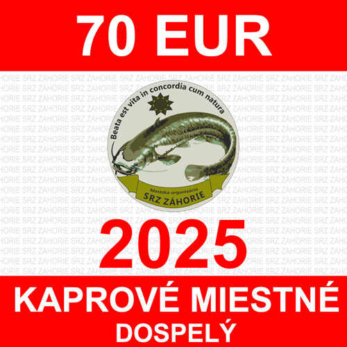 2. DOSPELÝ - kaprové miestne povolenie 2025