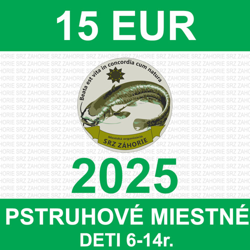 2. DETI 6-14r. - pstruhové miestne povolenie pre člena z inej organizácie 2025