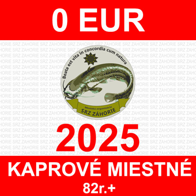 5. DOSPELÝ - kaprové miestne povolenie nad 82r. 2025